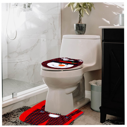 Combo Navideño de Alfombra + Cobertor de Inodoro | 2 Combos x 1