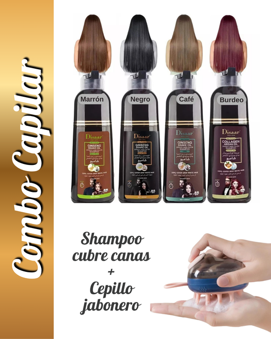 Shampoo Cubre Canas 400 ML + Cepillo Jabonero Capilar
