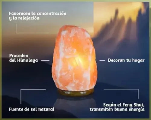 Lámpara de Sal del Himalaya - Luz que calma, aire que sana