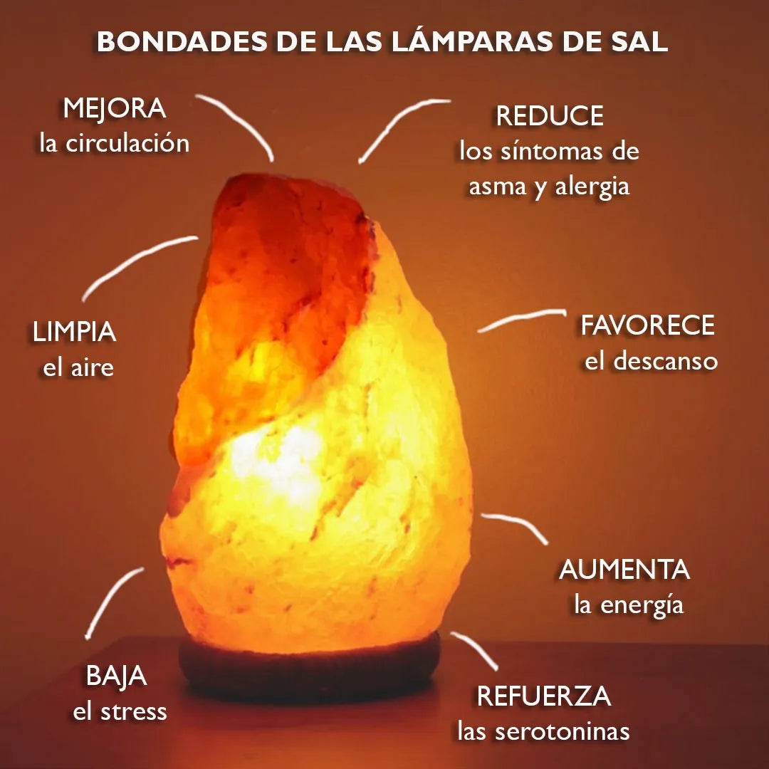 Lámpara de Sal del Himalaya - Luz que calma, aire que sana