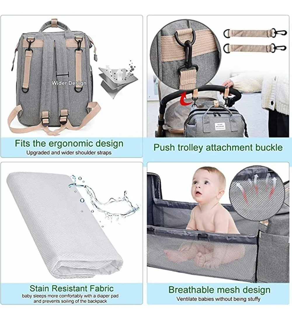 Mochila 3 en 1 Baby – Comodidad y Estilo para Mamás Modernas