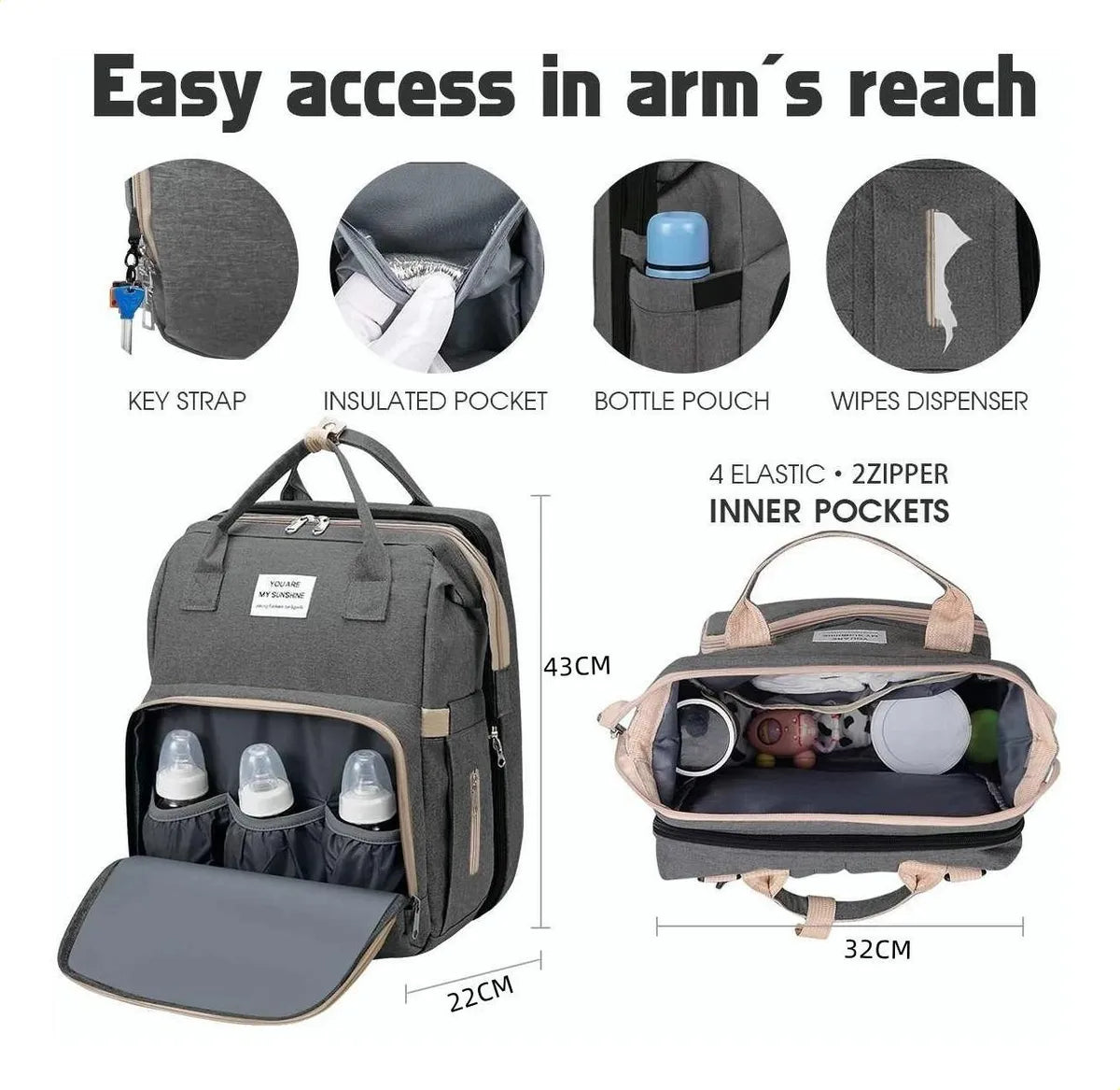 Mochila 3 en 1 Baby – Comodidad y Estilo para Mamás Modernas